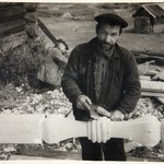л. 14. Успенская церковь, г. Кондопога. 1949 г.(?) Бригадир плотников-реставраторов Т.И.Акулов