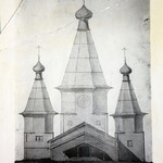 л. 2. Успенский собор, г. Кемь. Архитектор А.Н. Буйнов. 1947 г. Западный фасад (обмер)