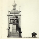 Ильинский погост на Водлозере. Обмер (Арх. Ополовников А.). Фасад западный.