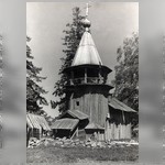 Часовня св. Георгия Победоносца, д. Усть-Яндома. Общий вид с юго-запада до реставрации