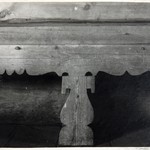л. 29 об. Успенская церковь, г. Кондопога. 1948-1949 гг.(?) Декор скамьи в трапезной