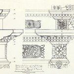 л. 16. Водлозерский Ильинский погост. Архитектор А.В. Ополовников. 1947 г. Иконостас. Карниз 1-го яруса (обмер)