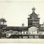 Ильинский погост на Водлозере. Обмер (Арх. Ополовников А.). Разрез продольный.