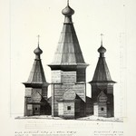 л. 3. Успенский собор, г. Кемь. Архитектор А.В. Ополовников. 1950 г. Восточный фасад (обмер)