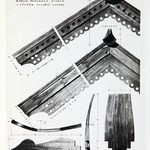 л. 19. Церковь, д. Рослякова. Архитектор А.В. Ополовников. 1947 г. Детали западных торцов и лемеха большой главки (обмер)