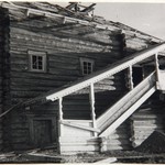 Успенская церковь, г. Кондопога. Северное крыльцо в процессе реставрации. Вид с северо-востока.