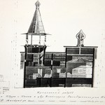 л. 20. Часовня Петра и Павла, д. Волкостров. Тех. арх. В.А. Крохин. 1950 г. Продольный разрез (обмер)