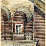 л. 10. Дом Иванова, д. Козловцы. Конец 1940-х гг. Роспись светёлки