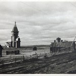 л. 9. Успенская церковь, г. Кондопога. 1948-1949 гг. Общий вид на д. Южный конец