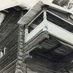 л. 25. Успенская церковь, г. Кондопога. 1949 г. Фрагмент (реставрация)