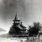 л. 18. Часовня Петра и Павла, д. Волкостров. 1950 г.(?) Общий вид