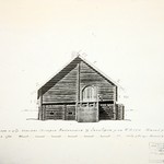 л. 15. Дом Дорохова, д. Большая Шильтя. Тех. арх. В.А. Крохин. 1950 г. Южный фасад (обмер)