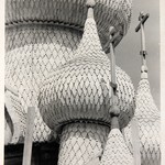 Преображенская церковь, о. Кижи. Главы и бочки в процессе реставрации.