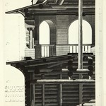 Ильинский погост на Водлозере. Обмер (Арх. Ополовников А.). Разрез по колокольне. Фрагмент.