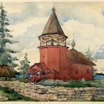 л. 21. Часовня, д. Усть-Яндома. Конец 1940-х гг. Общий вид
