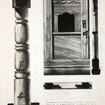 л. 7. Успенский собор, г. Кемь. Архитектор А.В. Ополовников. 1950 г. Столб и окно (обмер)