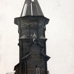 л. 18 об. Успенская церковь, г. Кондопога. 1948-1949 гг.(?) Шатёр и большая главка в процессе реставрации