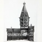 л. 18. Успенская церковь, г. Кондопога. Архитектор А.В. Ополовников. 1948 г. Разрез 1-1 (обмер)