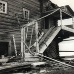 л. 14 об. Успенская церковь, г. Кондопога. 1949 г.(?) В процессе реставрации