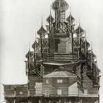 л. 7. Преображенская церковь. Архитектор А.В. Ополовников. 1949 г. Продольный разрез (реставрация)