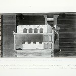 л. 7. Дом Лепсина, д. Кузнецы. А.В. Ополовников, 1949 г. Печь - вид сбоку (обмер)