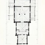 л. 17. Успенская церковь, г. Кондопога. Архитектор А.В. Ополовников. 1948 г. План 2-2 (обмер)