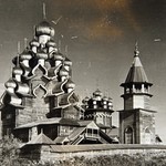 Кижский архитектурный ансамбль. Вид с северо-запада.