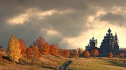 Осень, бабье лето на острове Кижи