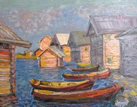 Кижи. Лодки. 23 июля 1990 г. Кижи. Лодки. 23 июля 1990 г.