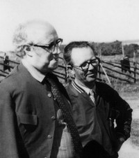 А.Т.Беляев с музыкантом М.Л.Ростроповичем на о.Кижи. Фото 1970 гг. А.Т.Беляев с музыкантом М.Л.Ростроповичем на о.Кижи. Фото 1970 гг.