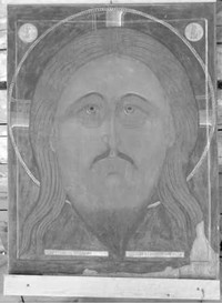 Спас Нерукотворный. Конец XVI в. Икона из церкви Воскрешения Лазаря Муромского монастыря. Государственный музей-заповедник «Кижи» Спас Нерукотворный. Конец XVI в. Икона из церкви Воскрешения Лазаря Муромского монастыря. Государственный музей-заповедник «Кижи»